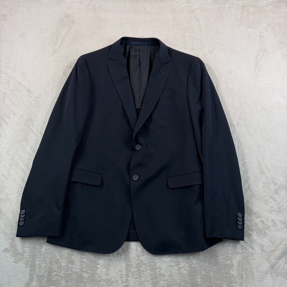 Z ZEGNA Blazer Sport Coat Giacca Jacket Men 42R US 52R EU Black Wool Drop 8 Deco